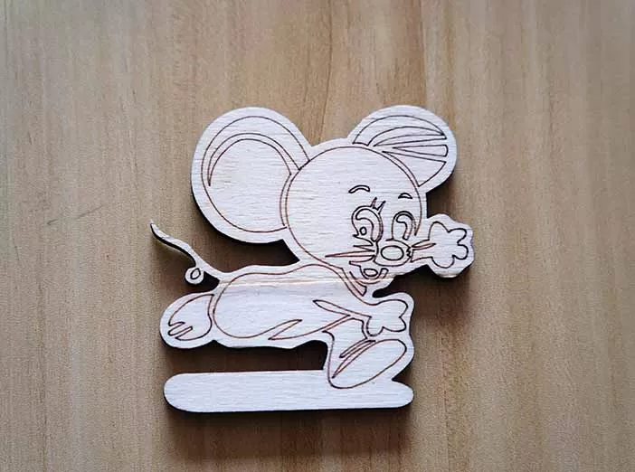 Wood mickey mouse cutting
